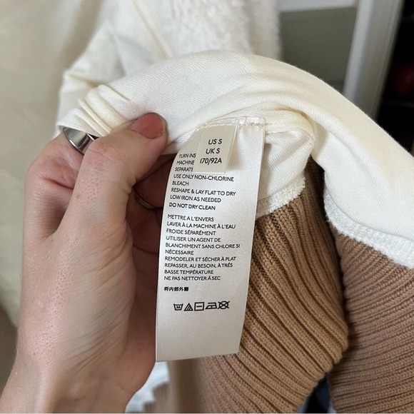 Rare Free People Selma Cardi Color Block Sherpa Cardigan Size S - Picture 7 of 9